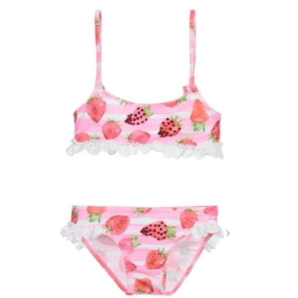 Pink strawberries bikini – Selini Action | Children clothes and accessories